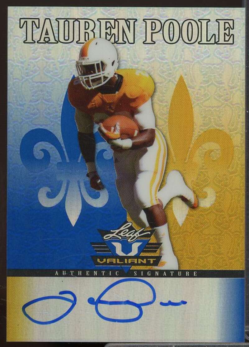 Tauren Poole Rookie Card 2012 Leaf Valiant Draft Blue #TP1  Image 1