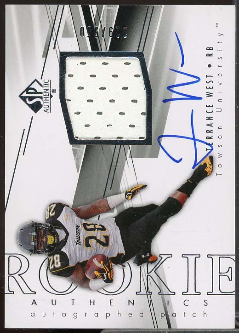 Terrance West JSY AU/550 Rookie Card 2014 SP Authentic #208  Image 1