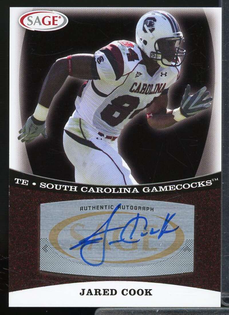 Jared Cook Rookie Card 2009 SAGE Autographs Red #10  Image 1