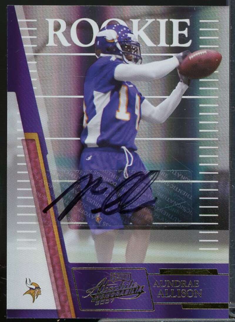 Aundrae Allison AU Rookie Card 2007 Absolute Memorabilia #205  Image 1