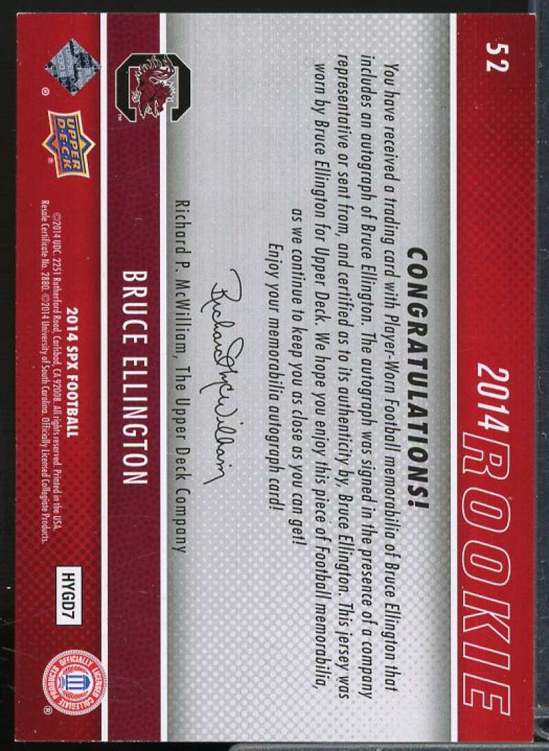 Bruce Ellington JSY AU/425 Rookie Card 2014 SPx #78  Image 2