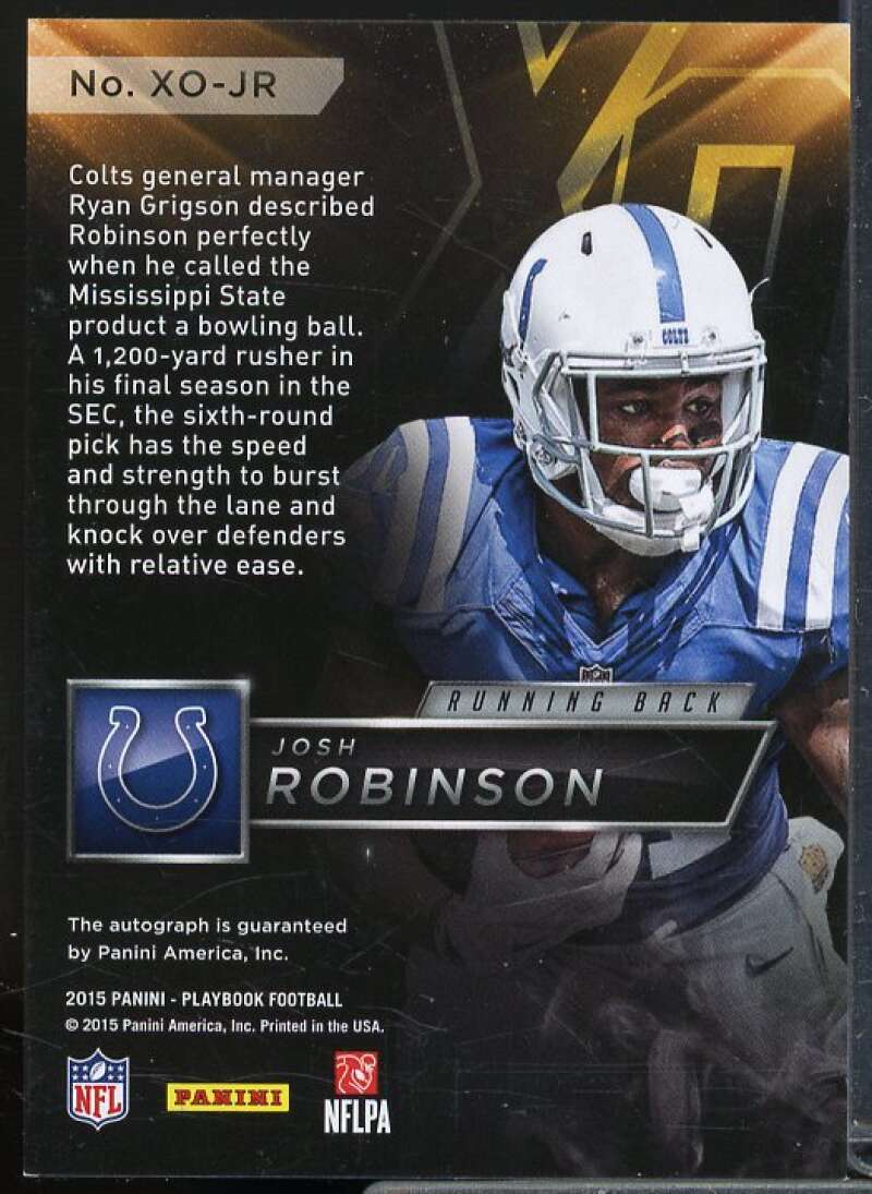 Josh Robinson Rookie 2015 Panini Playbook Rookie X's and O's Signatures #17  Image 2