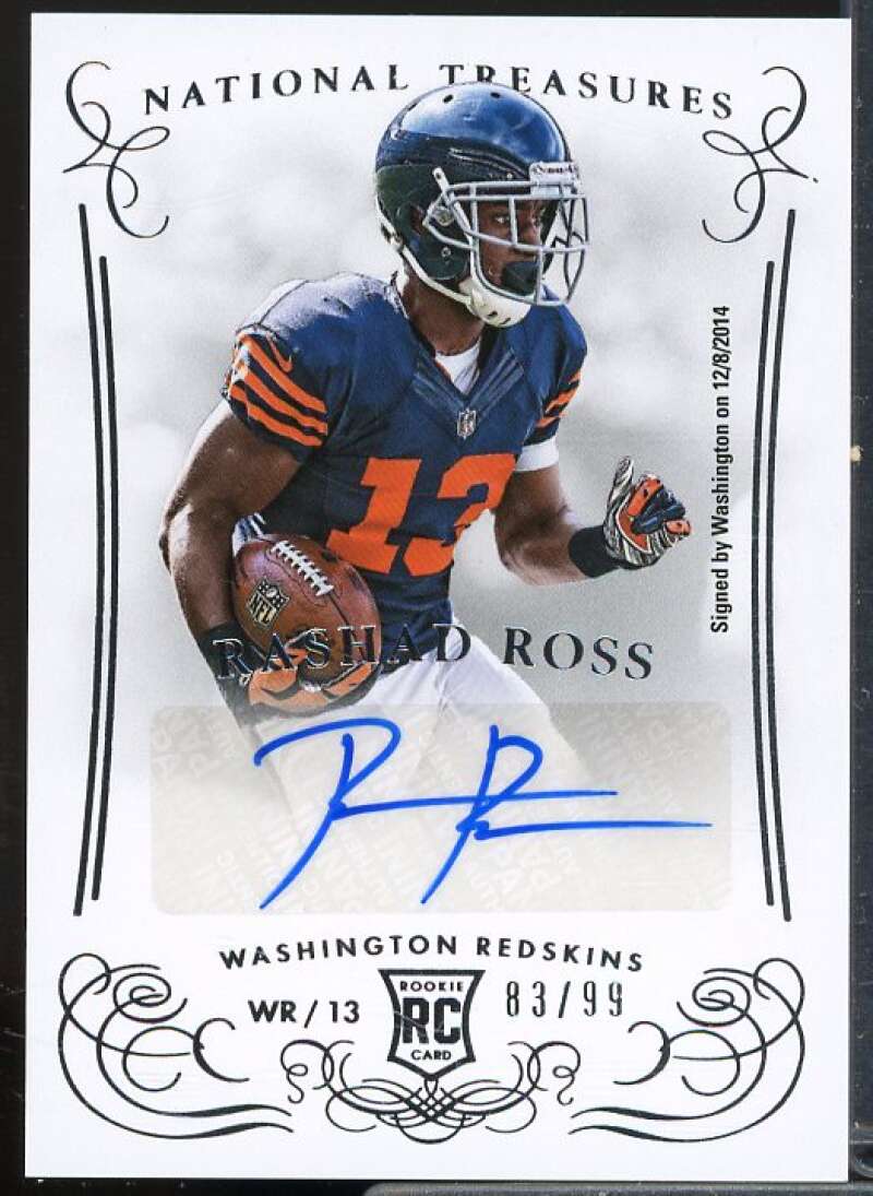 Rashad Ross AU Rookie Card 2014 Panini National Treasures #206  Image 1