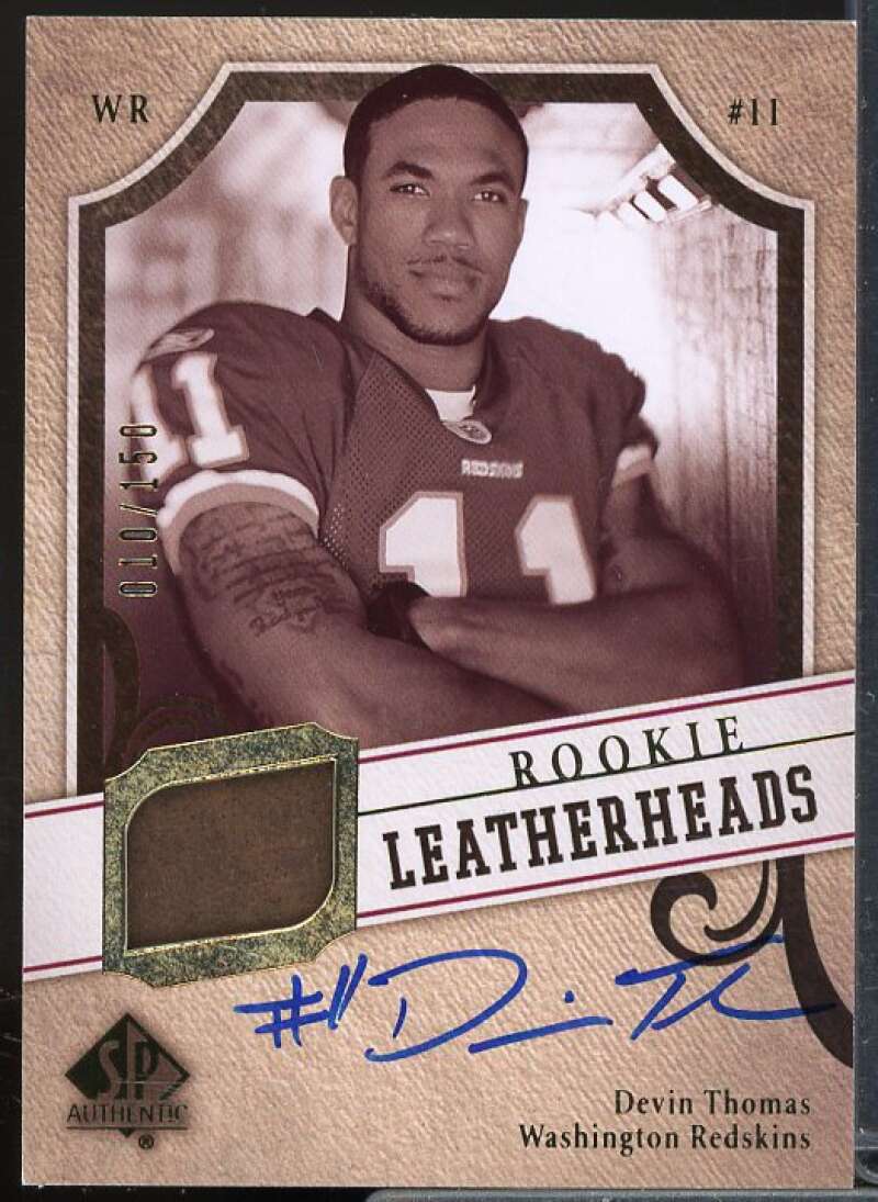 Devin Thomas/150 Rookie 2008 SP Authentic Rookie Leatherheads Autographs #LHDT  Image 1