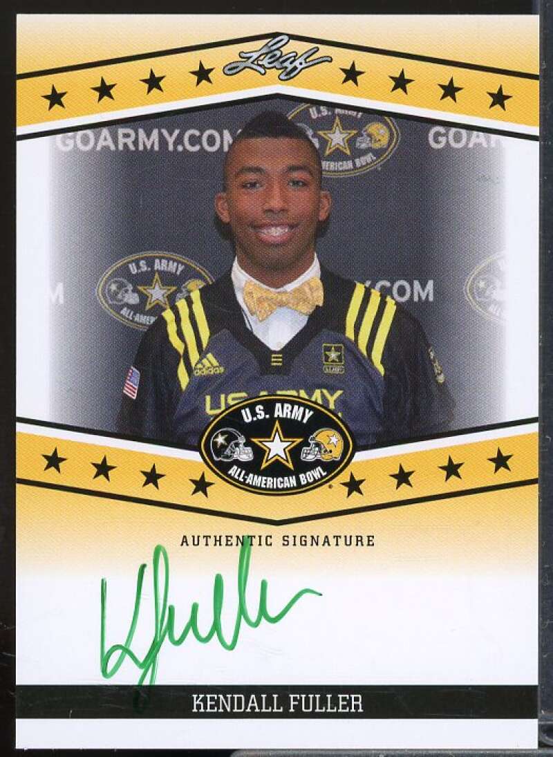 Kendall Fuller 2013 Leaf Army All-American Bowl Tour Autograph Green Ink #TAKF2  Image 1