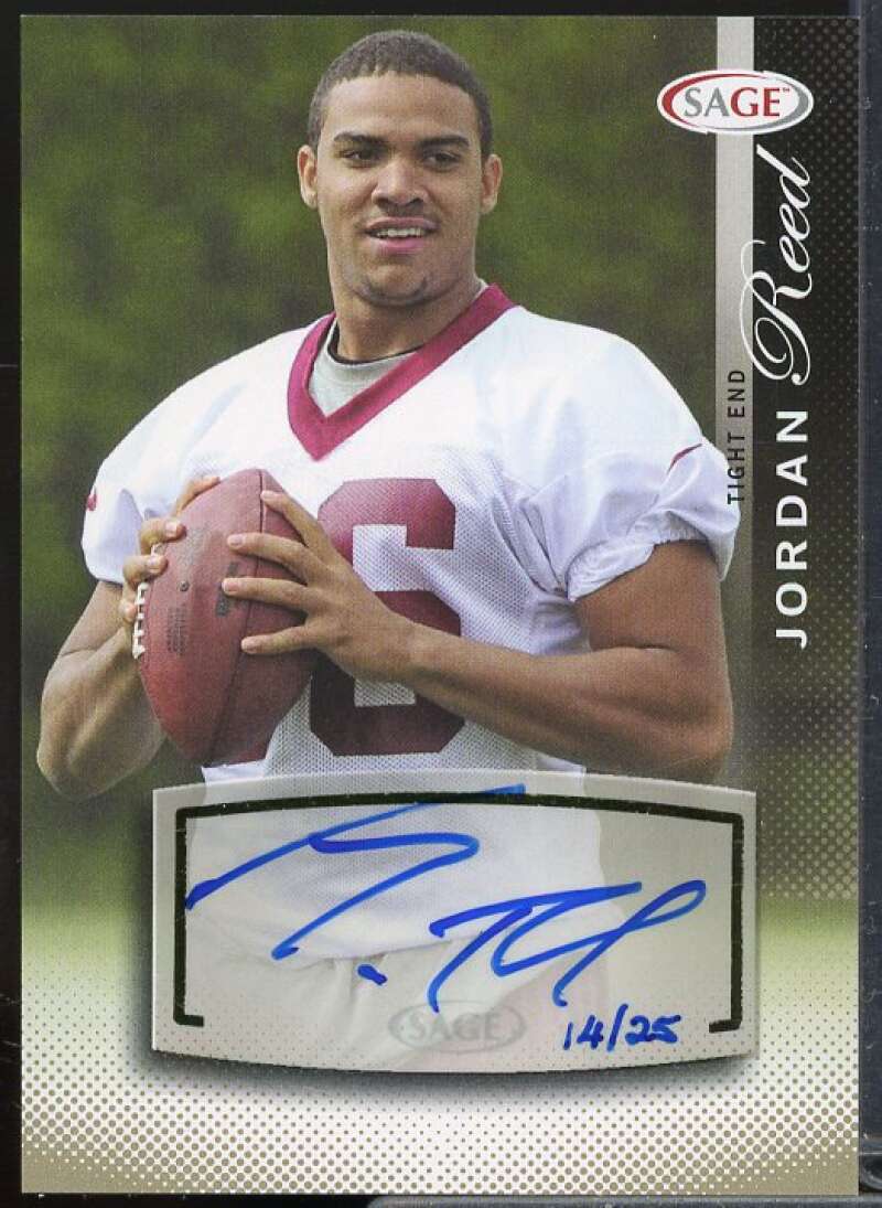 Jordan Reed Rookie Card 2014 SAGE Autographs Sophomore Autographs Gold #S14  Image 1