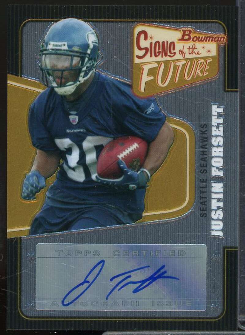 Justin Forsett D Rookie Card 2008 Bowman Signs of the Future #SFJF  Image 1