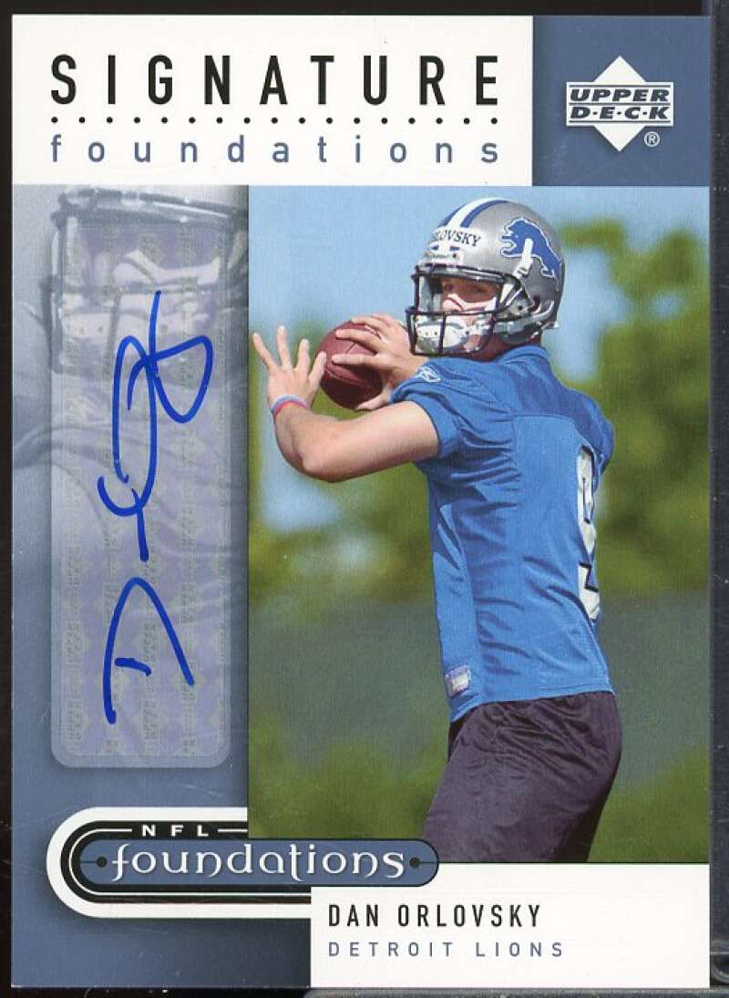 Dan Orlovsky 2005 Upper Deck Foundations Signature Foundations Silver #SFDO  Image 1