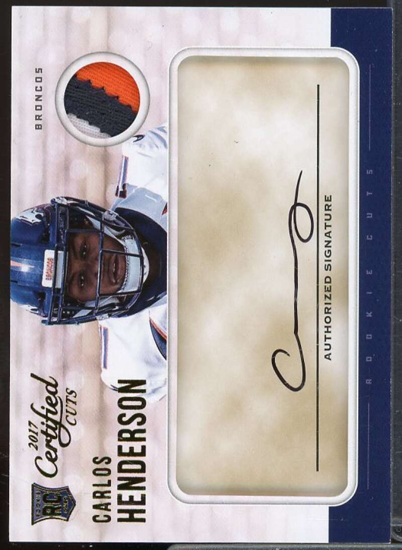 Carlos Henderson JSY AU/299 Rookie Card 2017 Certified Cuts #229  Image 1