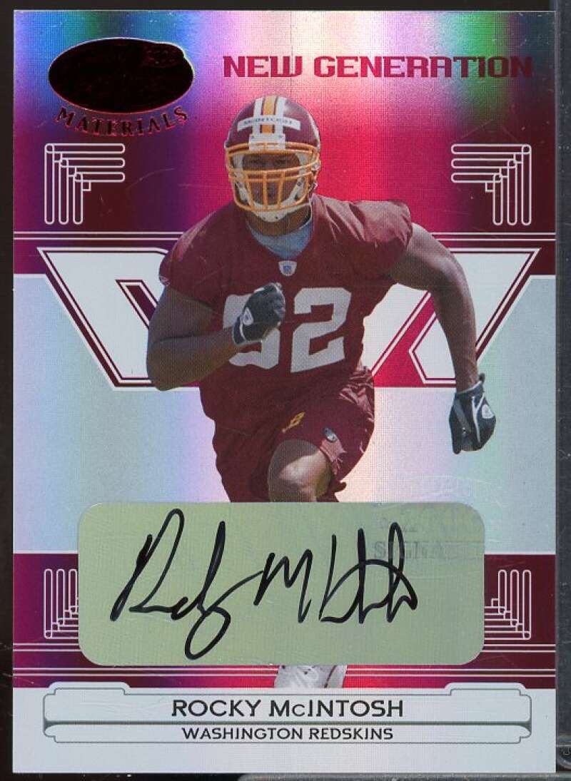 Rocky McIntosh Rookie 2006 Leaf Certified Materials Mirror Red Signatures #190  Image 1