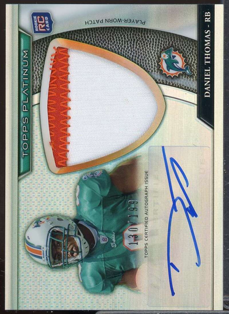 Daniel Thomas/199 Rookie Card 2011 Topps Platinum Rookie Patch Autographs #44  Image 1