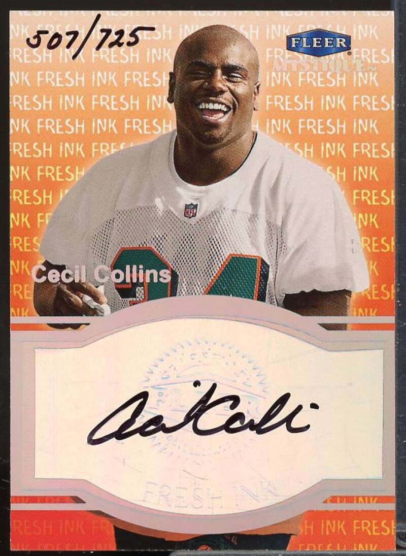 Cecil Collins/725 Rookie Card 1999 Fleer Mystique Fresh Ink #4  Image 1