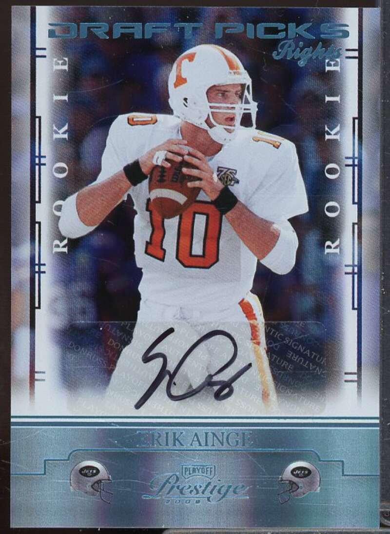 Erik Ainge/100 Rookie 2008 Playoff Prestige Draft Picks Rights Autographs #137  Image 1