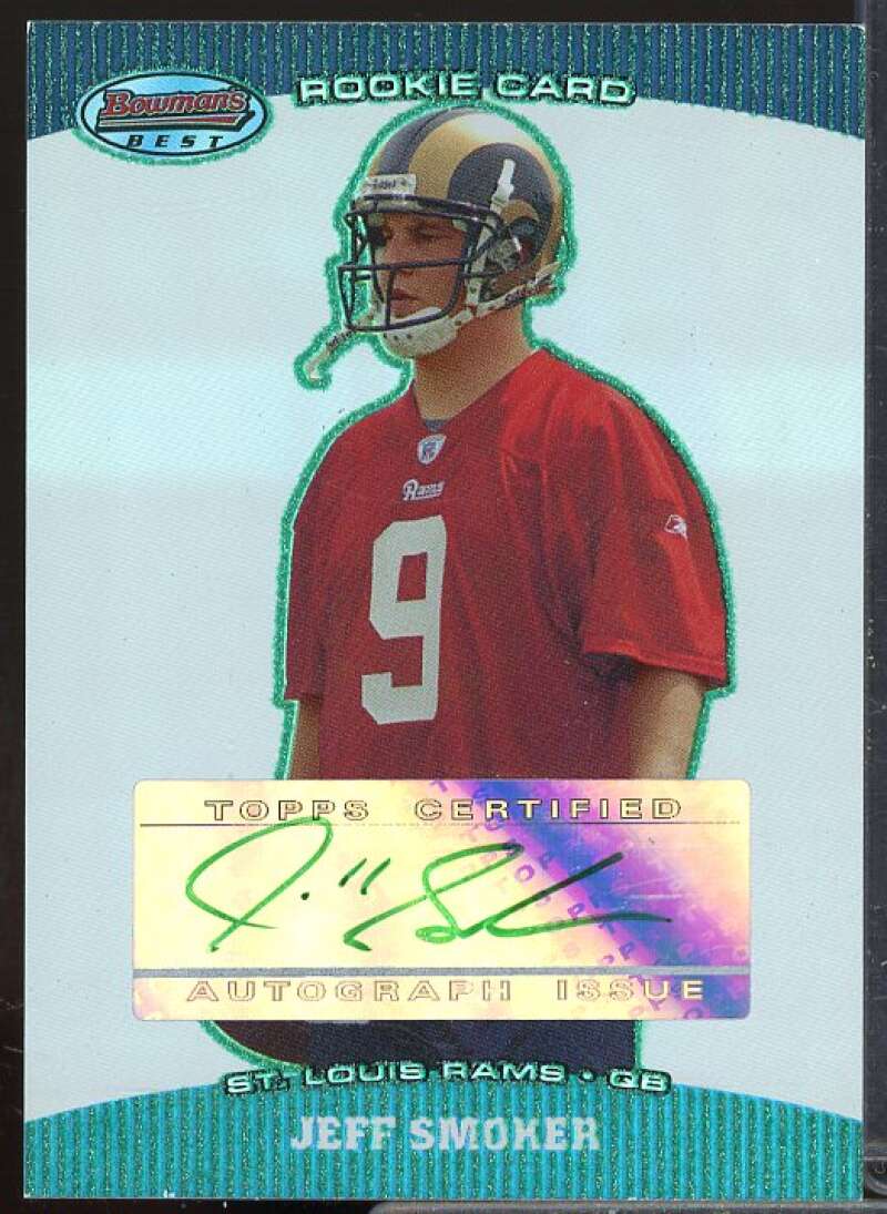 Jeff Smoker AU Rookie Card 2004 Bowman's Best Green #135  Image 1