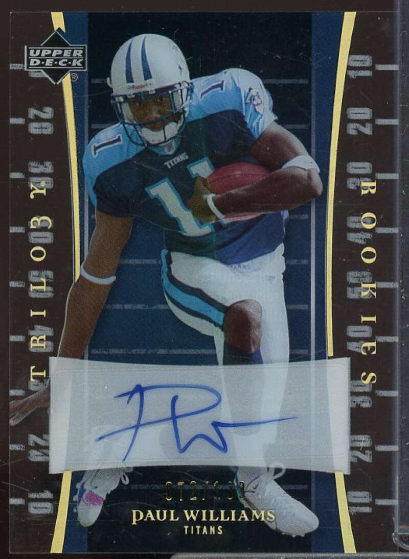 Paul Williams/133 Rookie Card 2007 Upper Deck Trilogy Rookie Autographs #170  Image 1