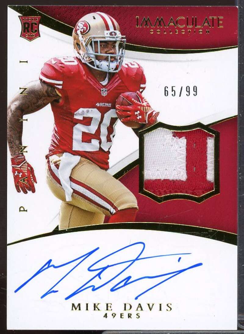 Mike Davis/99 Rookie 2015 Immaculate Collection Rookie Signature Patches #23  Image 1