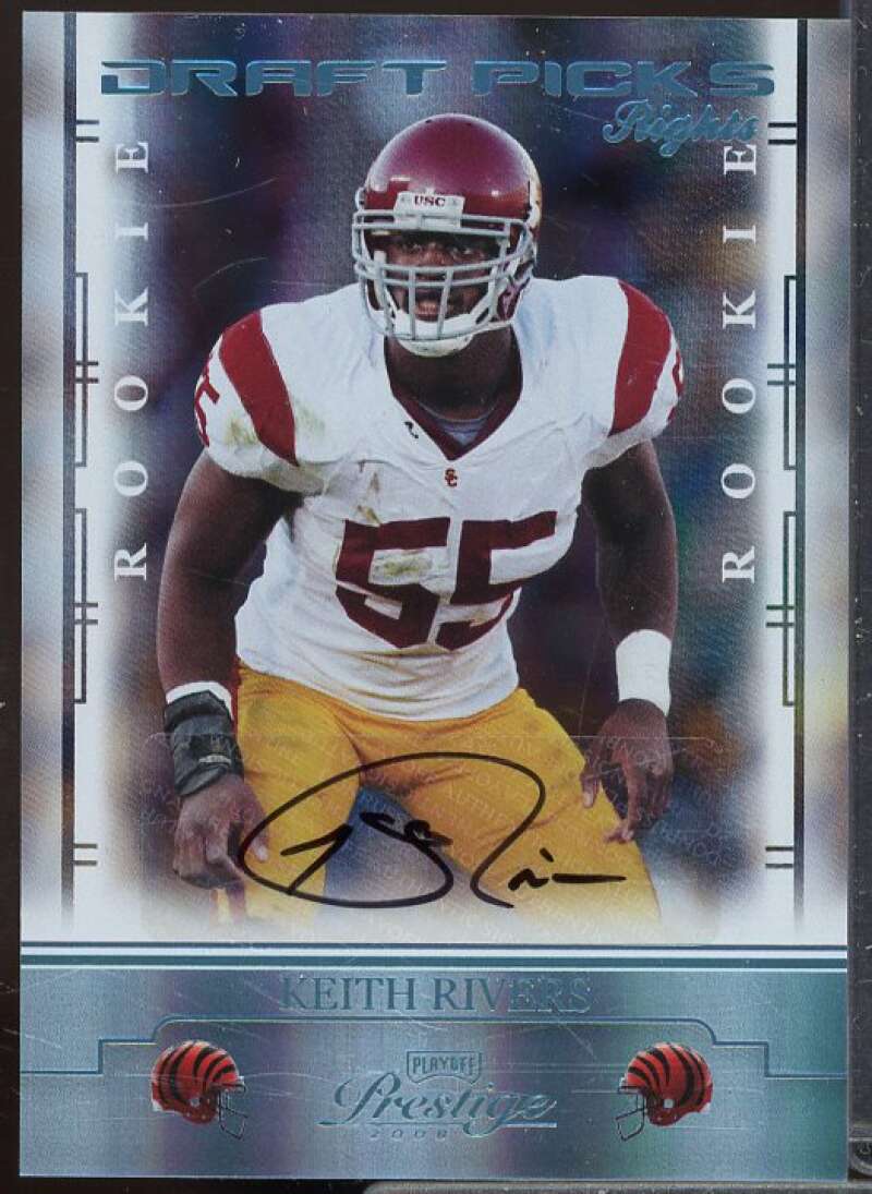 Keith Rivers/250 Rookie 2008 Playoff Prestige Draft Picks Rights Autograph #161  Image 1