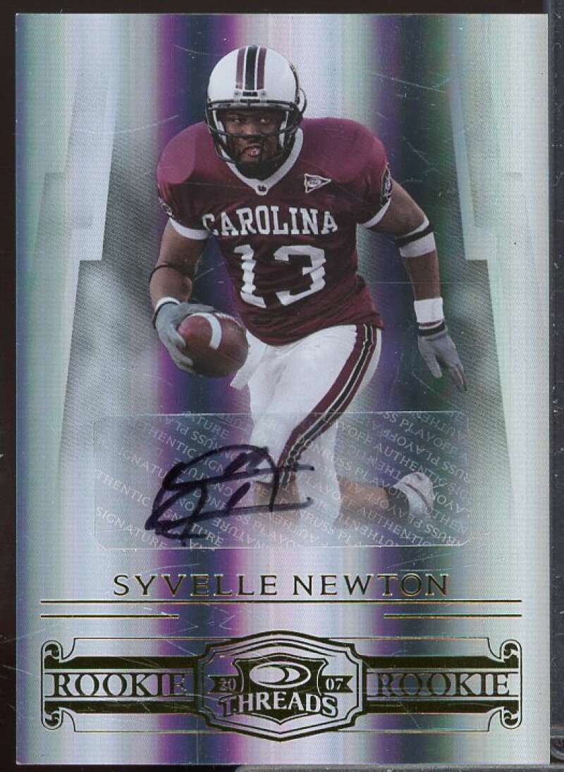 Syvelle Newton/250 Rookie Card 2007 Donruss Threads Rookie Autographs #224  Image 1