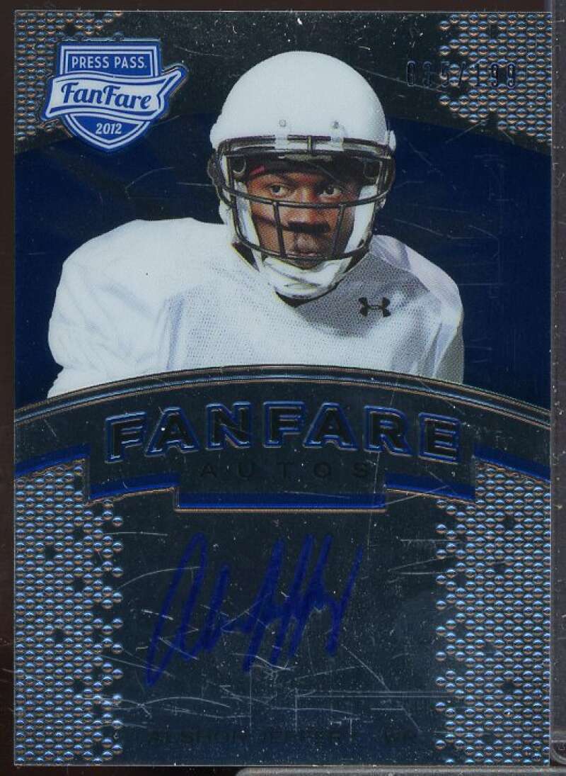 Alshon Jeffery AU/199 Rookie Card 2012 Press Pass Fanfare Blue #FFAJ1  Image 1