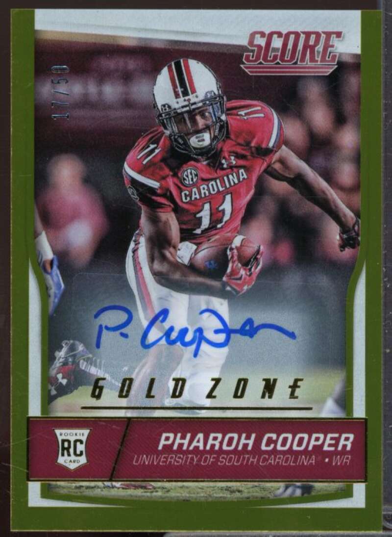 Pharoh Cooper/50 Rookie Card 2016 Score Rookie Autographs Gold Zone #367  Image 1