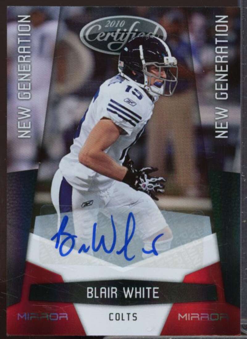 Blair White/250 Rookie Card 2010 Certified Mirror Red Signatures #179  Image 1