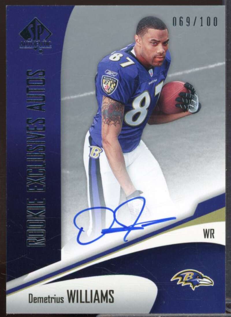 Demetrius Williams Rookie 2006 SP Authentic Rookie Exclusives Autographs #REAWI  Image 1