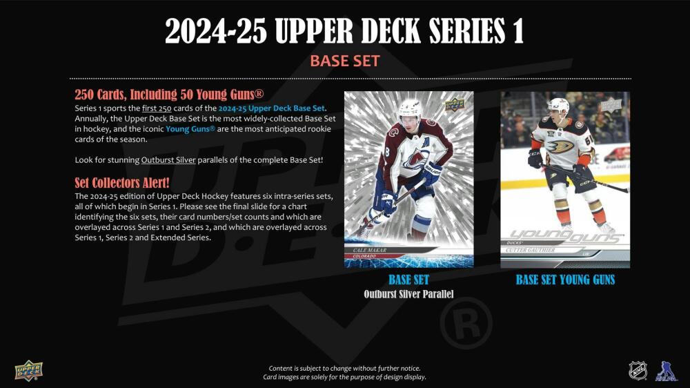 2024-25 Upper Deck Series 1 Hockey 4-Pack Blaster Box Image 3