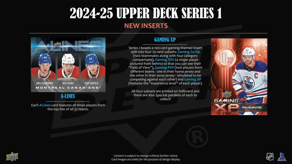 2024-25 Upper Deck Series 1 Hockey 4-Pack Blaster Box Image 4