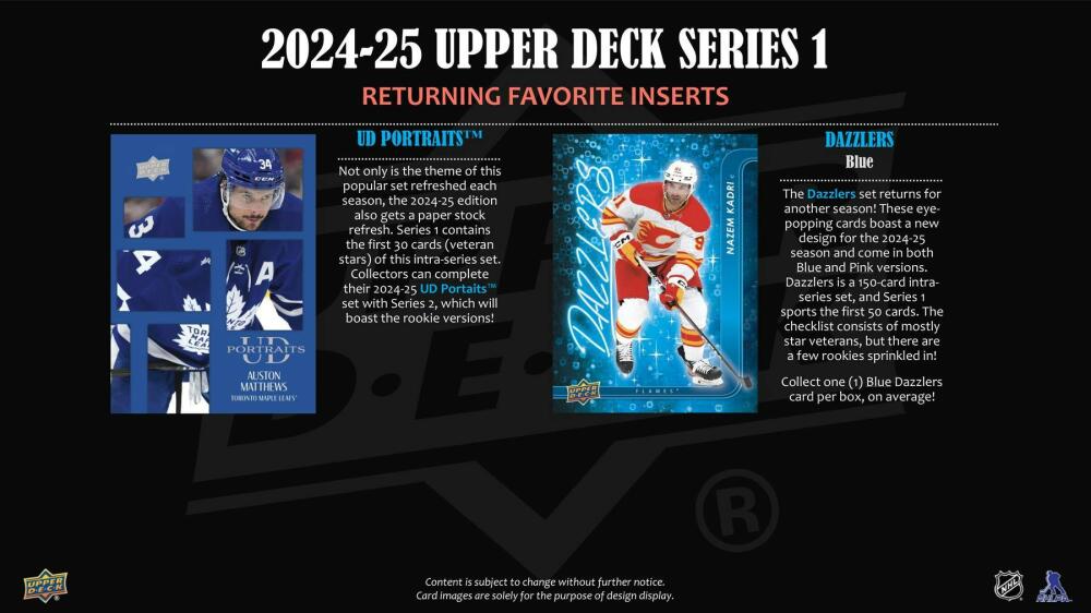 2024-25 Upper Deck Series 1 Hockey 4-Pack Blaster Box Image 6