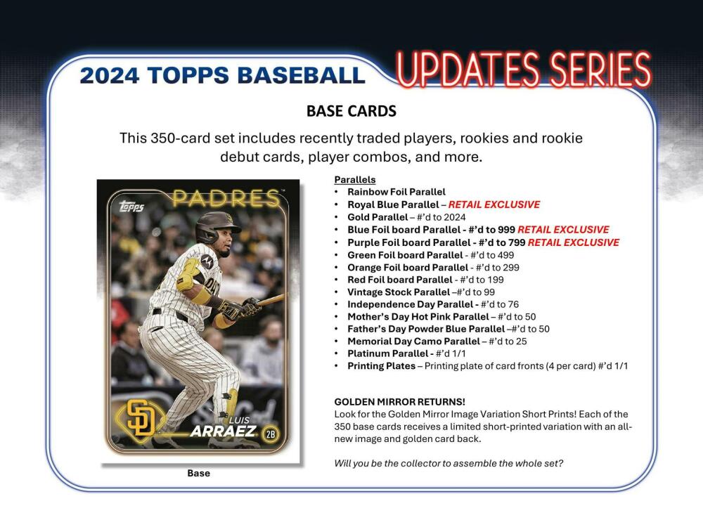 2024 Topps Update Series Baseball 7-Pack Blaster Box Image 4