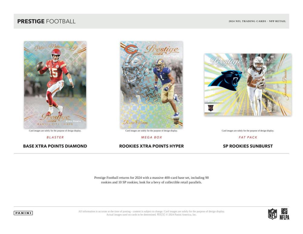 2024 Panini Prestige Football 6-Pack Blaster Box Image 3