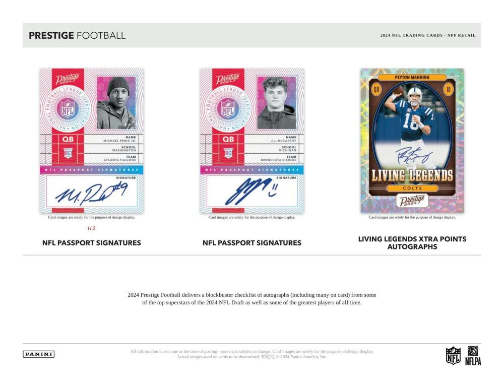 2024 Panini Prestige Football 6-Pack Blaster Box Image 4