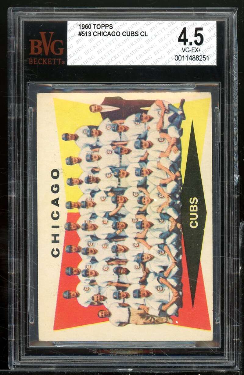 Chicago Cubs Team Card 1960 Topps #513 BGS BVG 4.5 Image 1