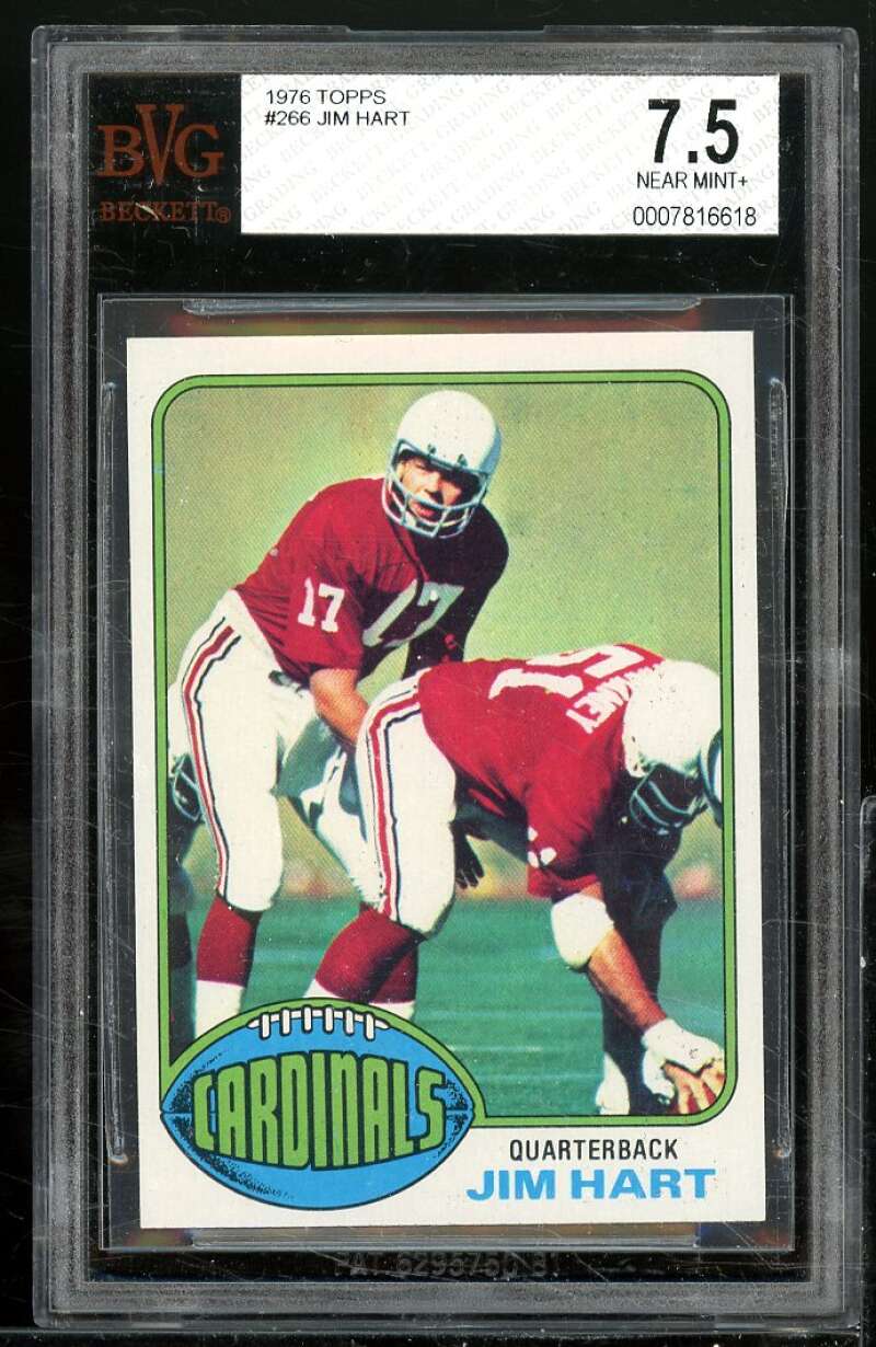 Jim Hart Card 1976 Topps #266 BGS BVG 7.5 Image 1