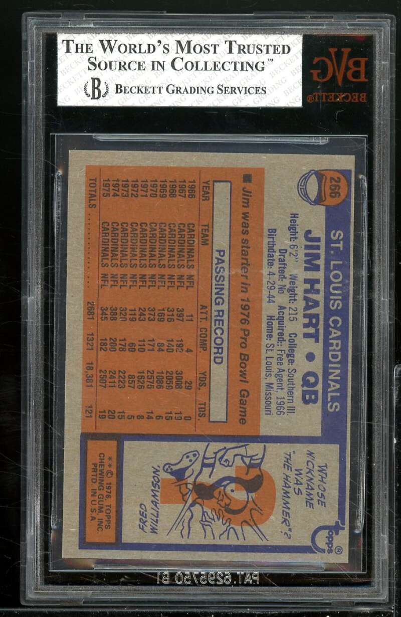 Jim Hart Card 1976 Topps #266 BGS BVG 7.5 Image 2