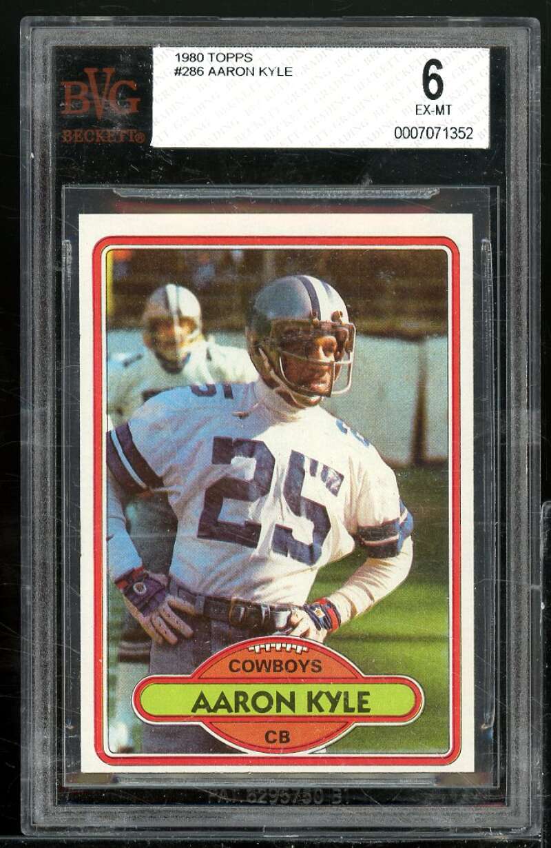 Aaron Kyle Card 1980 Topps #286 BGS BVG 6 Image 1