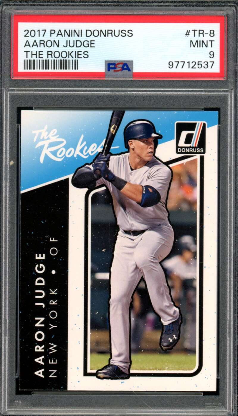 Aaron Judge Rookie Card 2017 Panini Donruss The Rookies #TR-8 PSA 9 Image 1