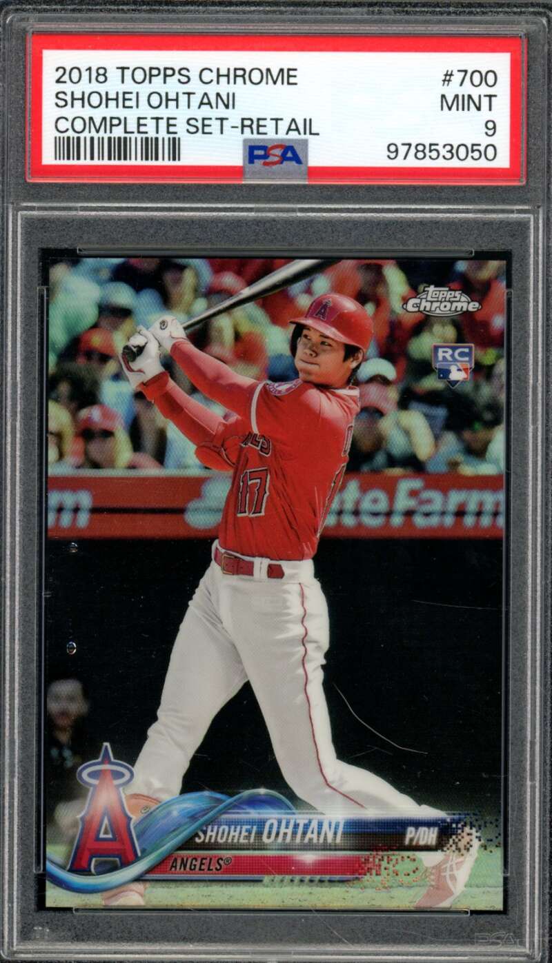 Shohei Ohtani Rookie Card 2018 Topps Chrome #700 PSA 9 Image 1