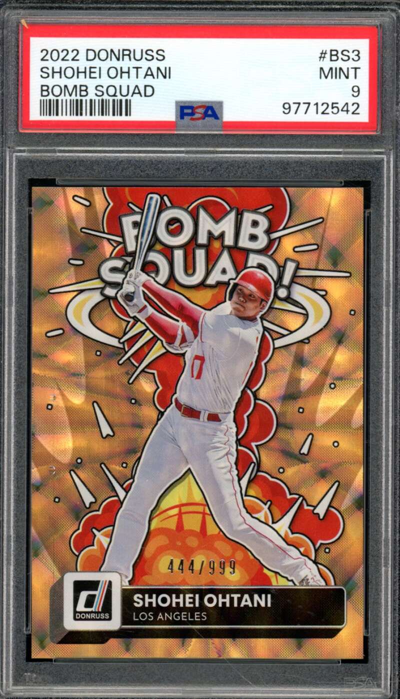 Shohei Ohtani Card 2022 Donruss Bomb Squad #BS3 PSA 9 Image 1