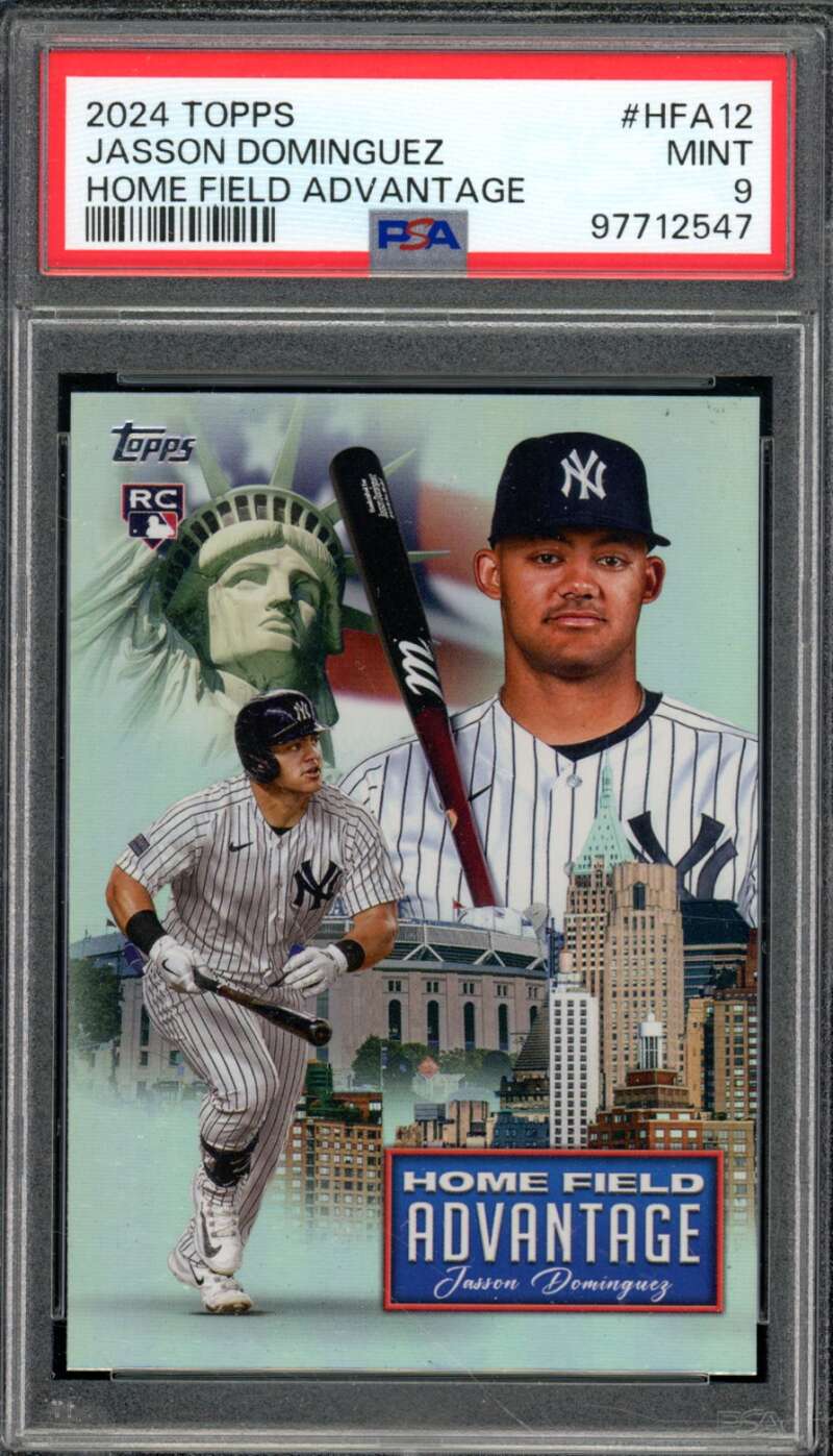 Jasson Dominguez Rookie Card 2024 Topps #HFA12 PSA 9 Image 1