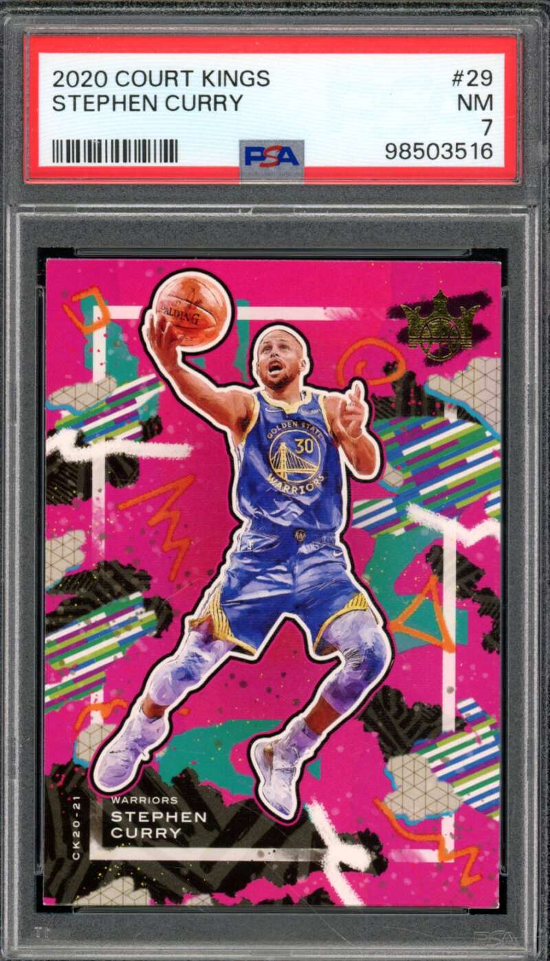 Stephen Curry Card 2020-21 Court Kings #29 PSA 7 Image 1