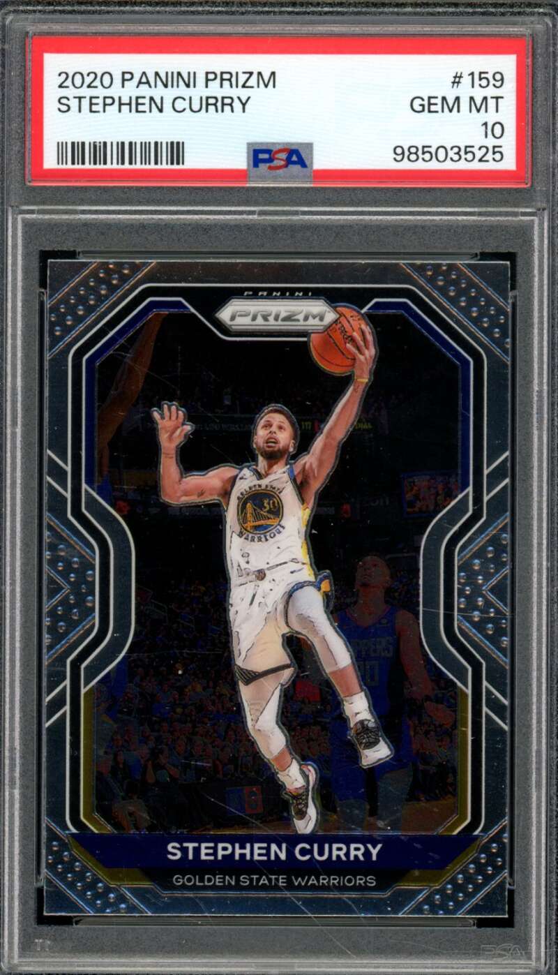 Stephen Curry Card 2020-21 Panini Prizm #159 PSA 10 Image 1