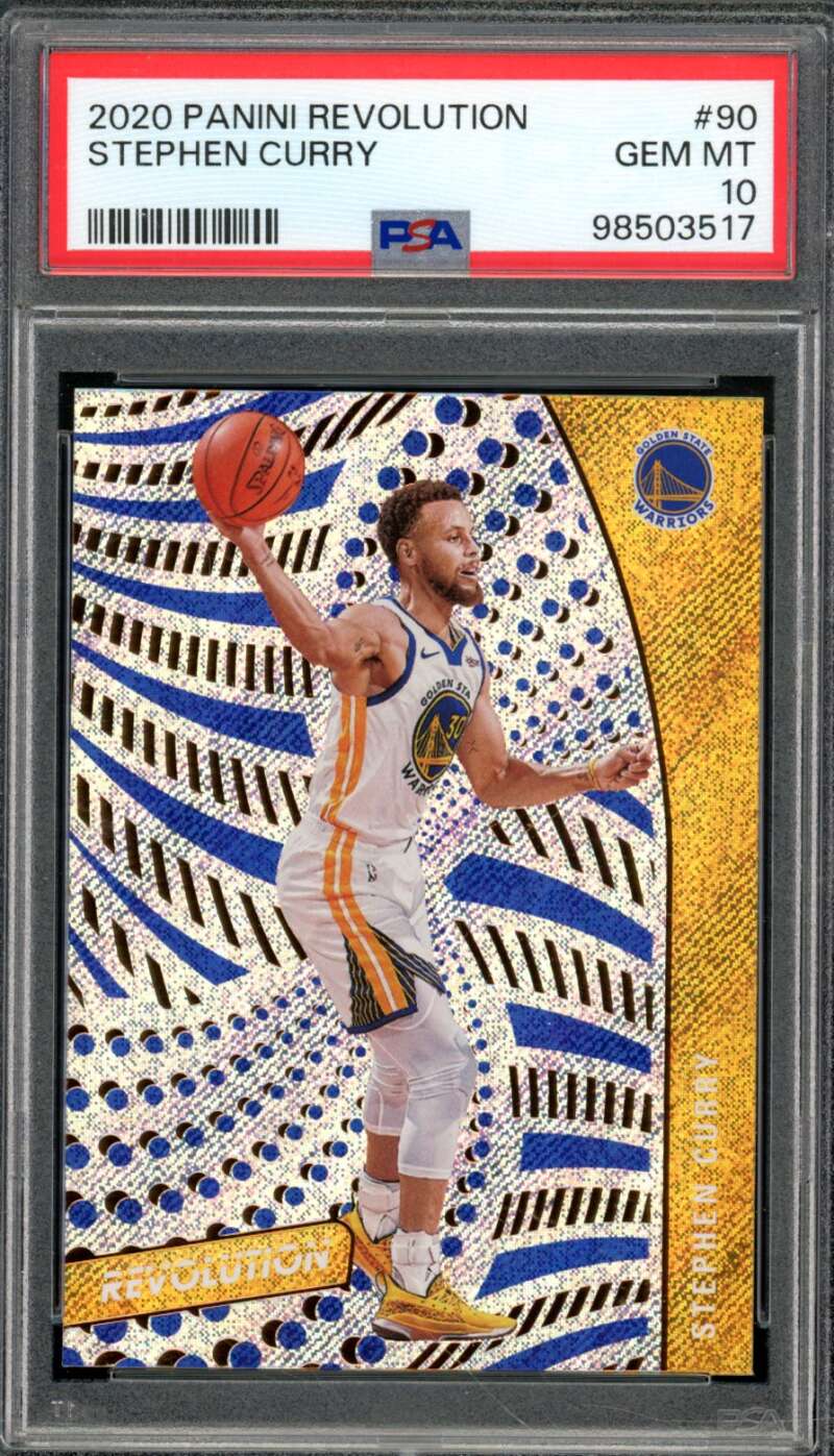 Stephen Curry Card 2020-21 Panini Revolution #90 PSA 10 Image 1