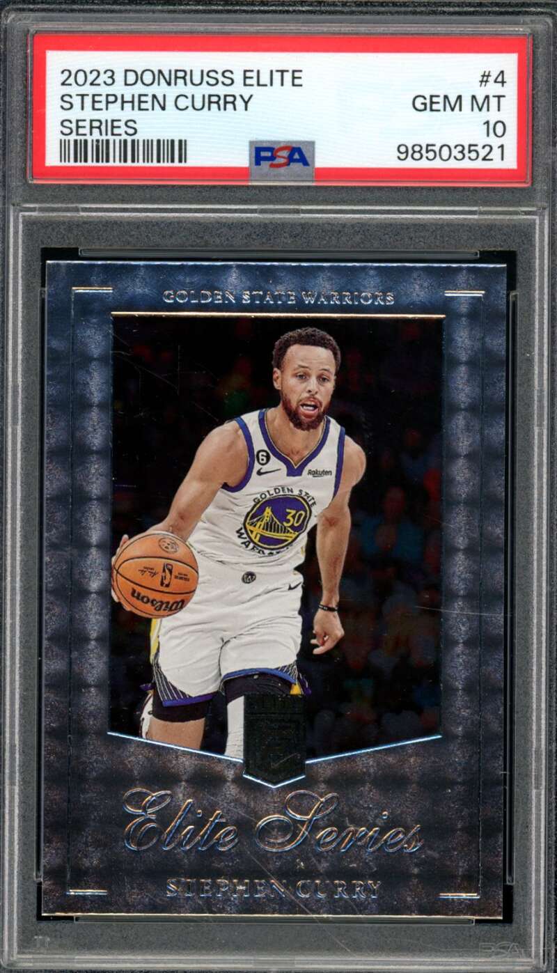 Stephen Curry Card 2023-24 Donruss Elite Series (pop 2) #4 PSA 10 Image 1