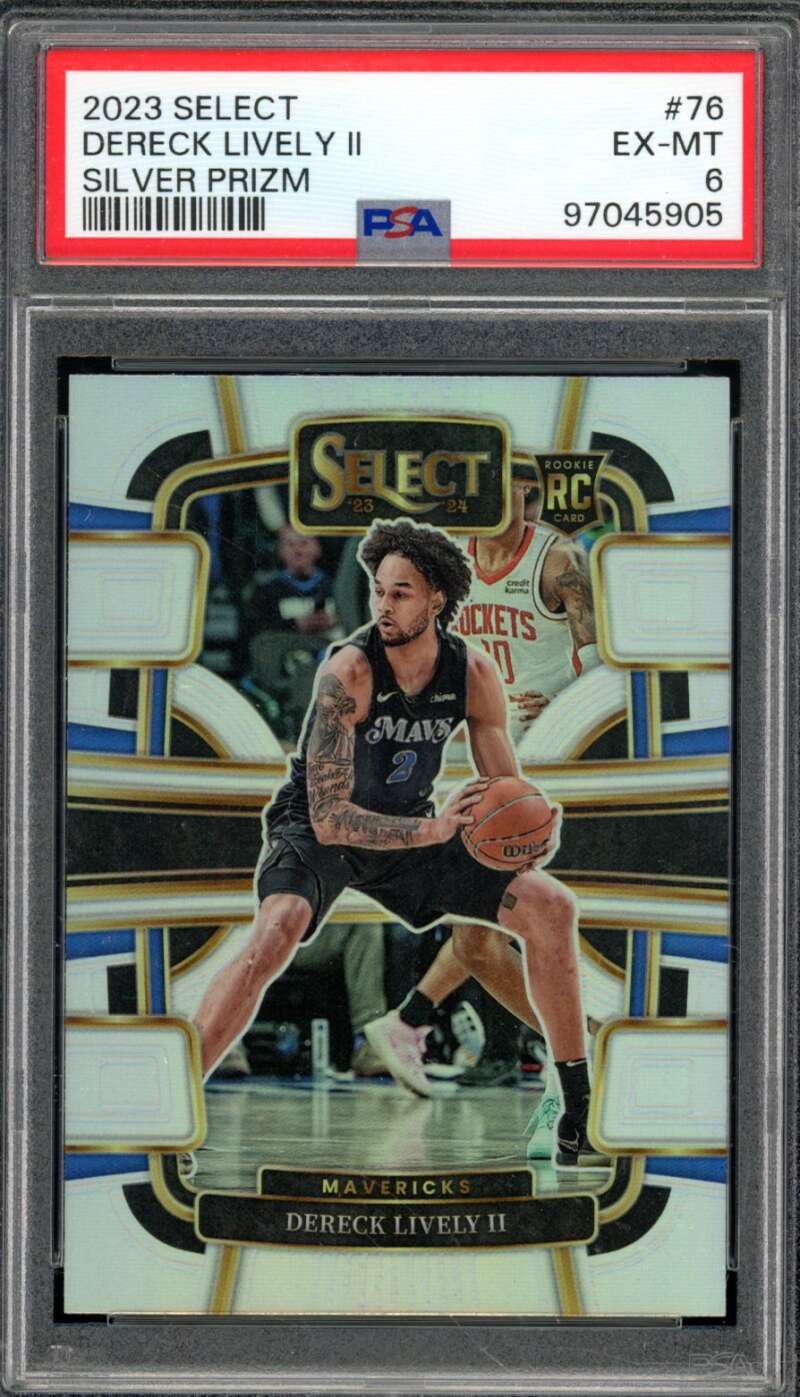 Dereck Lively II Rookie Card 2023-24 Select #76 PSA 6 Image 1