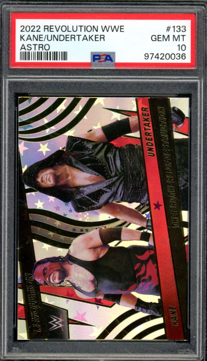 Kane/Undertaker Card 2022 Revolution WWE Astro (pop 2) #133 PSA 10 Image 1