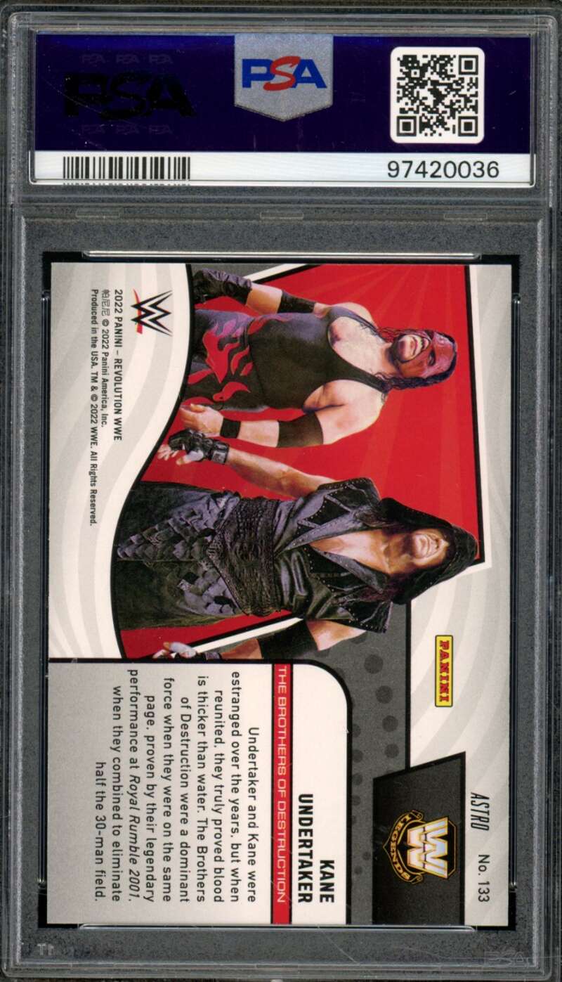 Kane/Undertaker Card 2022 Revolution WWE Astro (pop 2) #133 PSA 10 Image 2