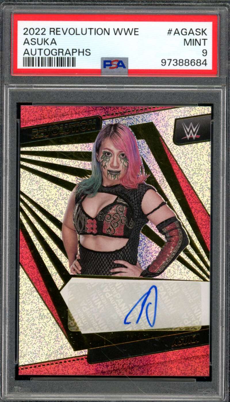 Asuka Card 2022 Revolution WWE Autographs (pop 5) #Agask PSA 9 Image 1