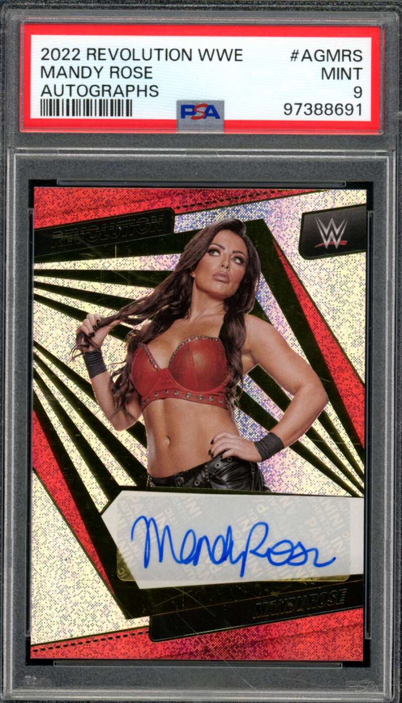 Mandy Rose Card 2022 Revolution WWE Autographs (pop 12) #Agmrs PSA 9 Image 1