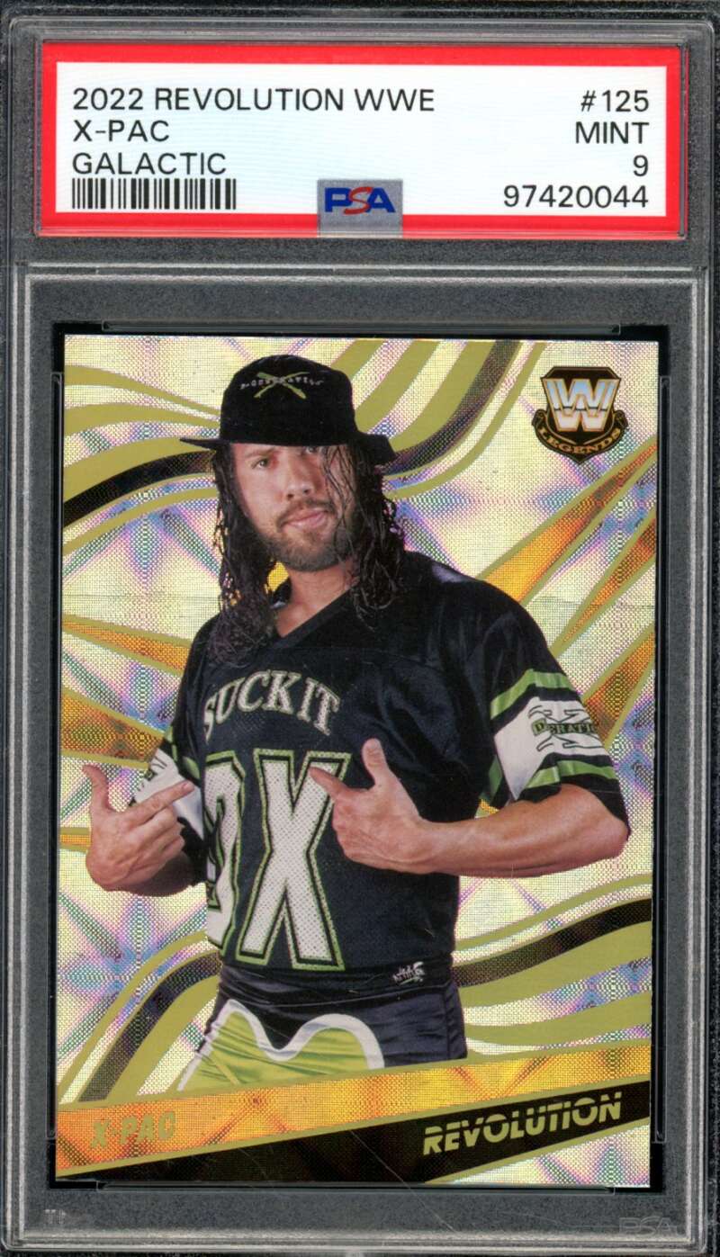 X-Pac Card 2022 Revolution WWE Glactic (pop 1) #125 PSA 9 Image 1